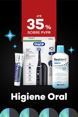 Produtos Higiene Oral com destaque promocional de at&eacute; 35% sobre pre&ccedil;o de Venda ao P&uacute;blico Recomendado